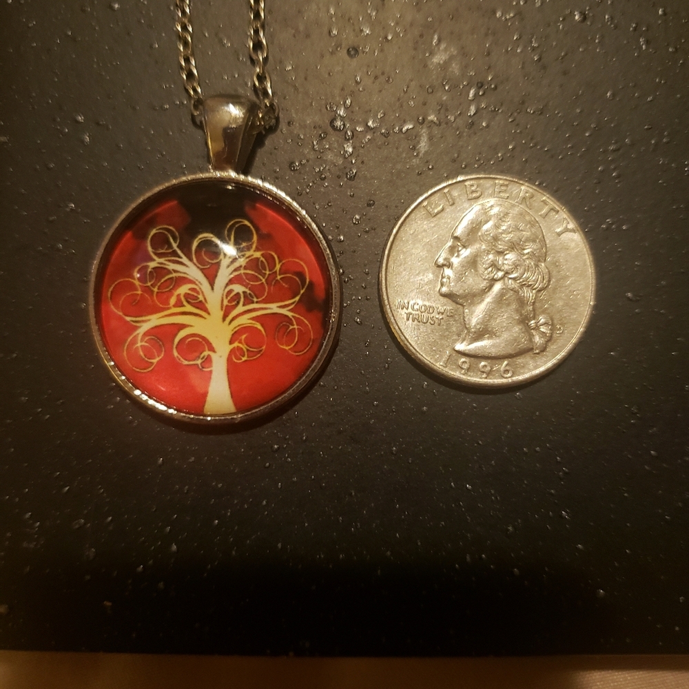 Unique fire tree pendant!